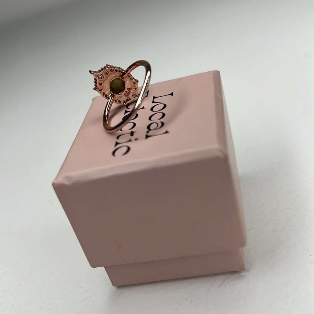 Local Eclectic Medina Labradorite Rose Gold ring size 8